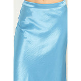 Feels Like Paradise Blue Midi Skirt