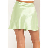 Never Outdated Skater Green Mini Skirt