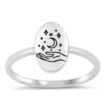 Sterling Silver Ring- Celestial Hand