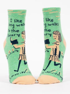 I Like Long Walks to the Library - Women’s Ankle
