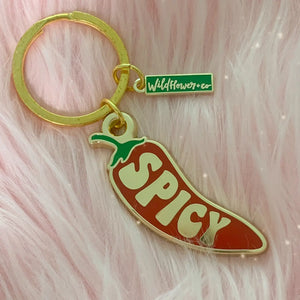 Spicy Pepper Enamel Keychain