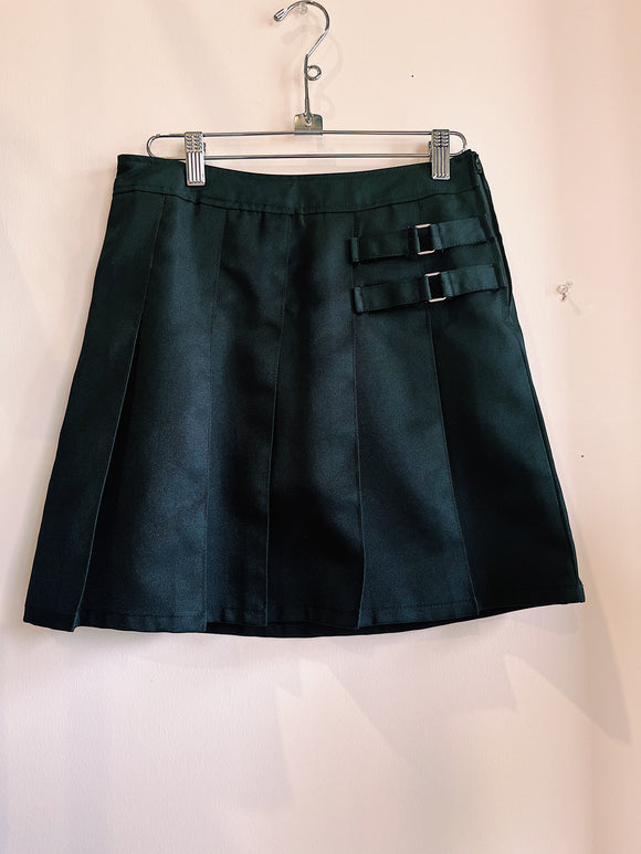 Pleated Skirt With Side Buckles