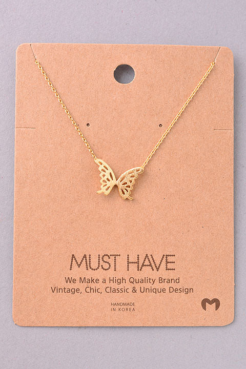 Must Have- Butterfly Cut-out Necklace