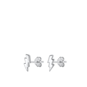 Sterling Silver Earrings- Lightening Bolt