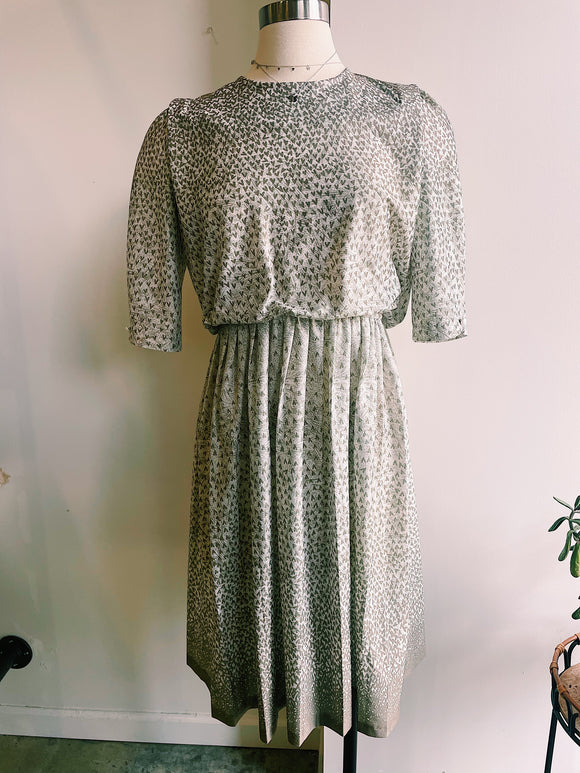 Vintage Heart Print Dress