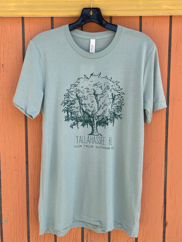 The Tallahassee Tree Tee- Dusty Blue
