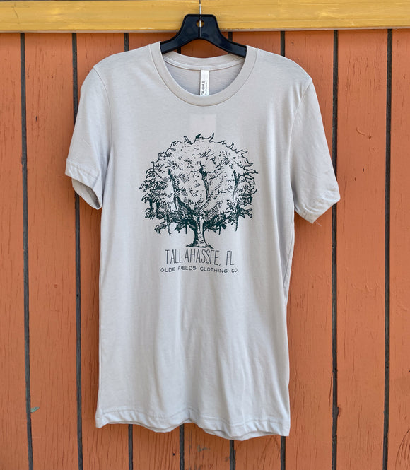 The Tallahassee Tree Tee- Silver