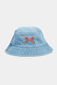 Denim and Bows Bucket Hat