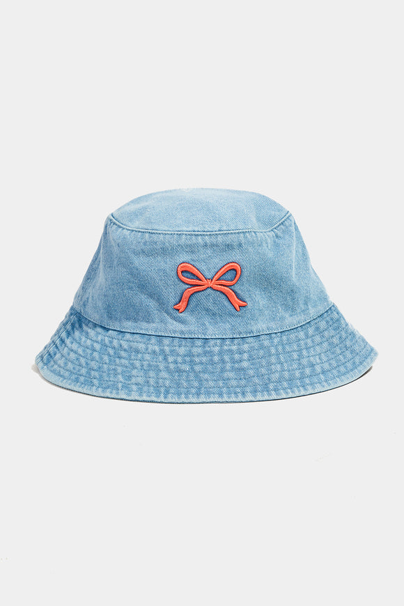 Denim and Bows Bucket Hat