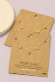 Must Have- Crystal Stud Drop Necklace