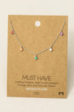Must Have- Crystal Stud Drop Necklace