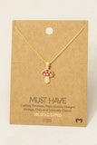 Must Have- Enamel Mushroom Necklace
