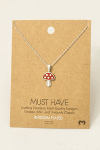 Must Have- Enamel Mushroom Necklace