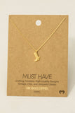 Must Have- Gold Dipped Cowboy Boots Pendant Necklace