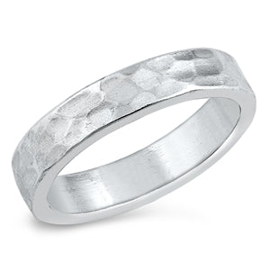 Sterling Silver Ring- Hammered Band