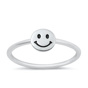 Sterling Silver Ring- Happy Face