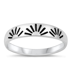 Sterling Silver Ring- Sunset Band