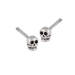 Sterling Silver Earrings- Mini Skulls