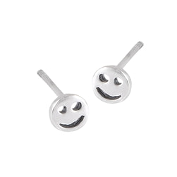 Sterling Silver Earrings- Smiley Faces