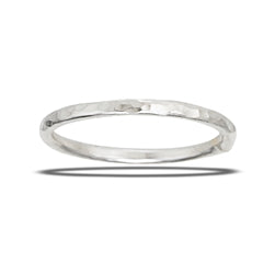 Sterling Silver Ring- Thin Hammered Band
