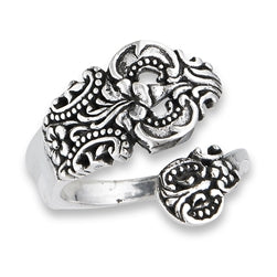 Sterling Silver Ring- Ornate Vintage Inspired Spoon Ring