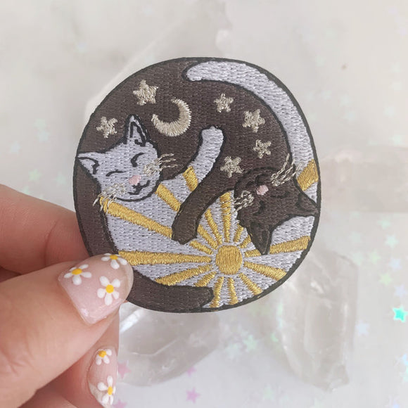 Yin Yang - Sun & Moon Cuddly Cats Patch