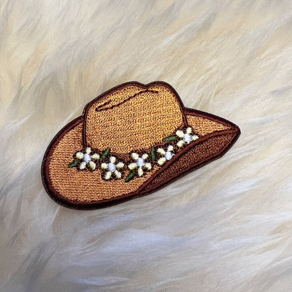 Cowgirl Hat Patch- Tan