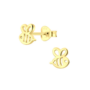 Gold Plated Sterling Silver Studs- Bees