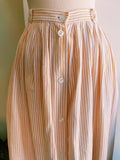 Vintage Pinstripe Midi Skirt