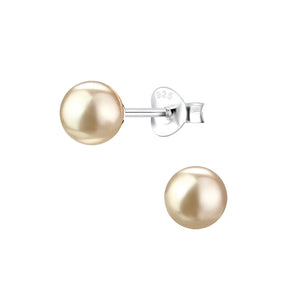 Pearl Silver Stud Earrings - Rosaline