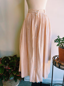 Vintage Pinstripe Midi Skirt