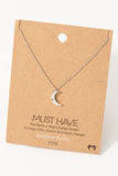 Mini Crescent Moon Pendant Necklace