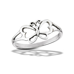 Sterling Silver Cute Butterfly Ring