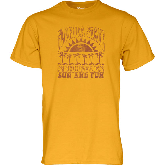 Sun and Fun Seminoles Game Day Tee- Golden Yellow