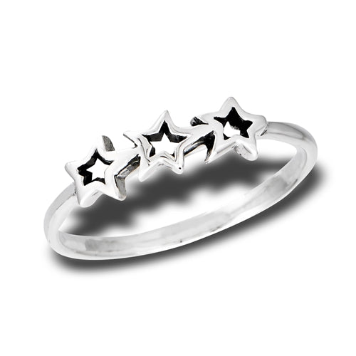 Sterling Silver Ring- Shooting Stars Band