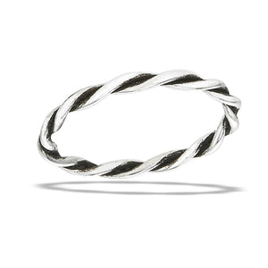 Sterling Silver Ring- Twist Band