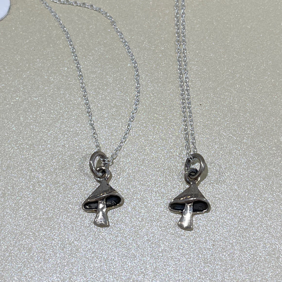 Sterling Silver Mushroom Necklace