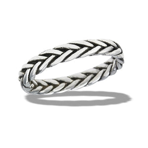 Sterling Silver Ring- French Braid Band