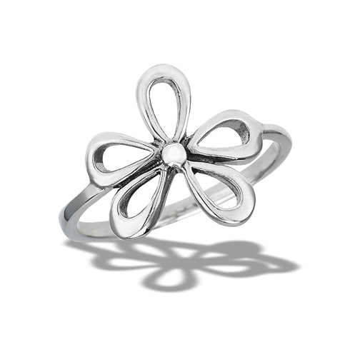 Sterling Silver Ring- Single Flower Petals Ring