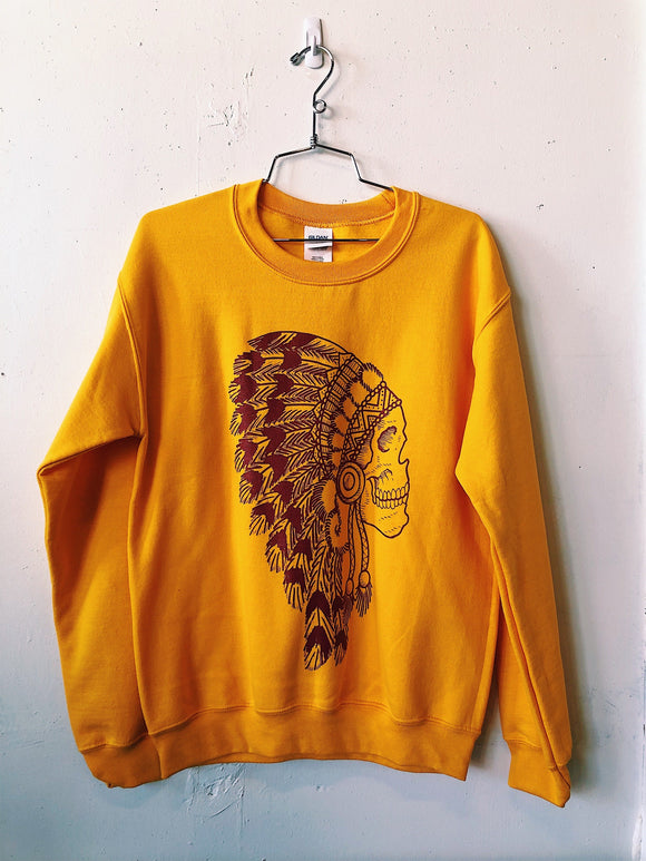 The Headdress Sweatshirt- Golden Yellow
