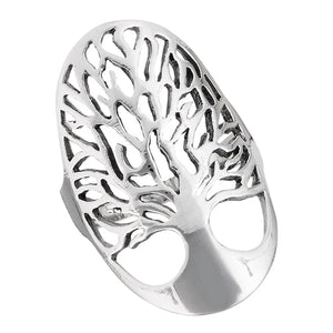 Sterling Silver Tree Of Life Band Ring