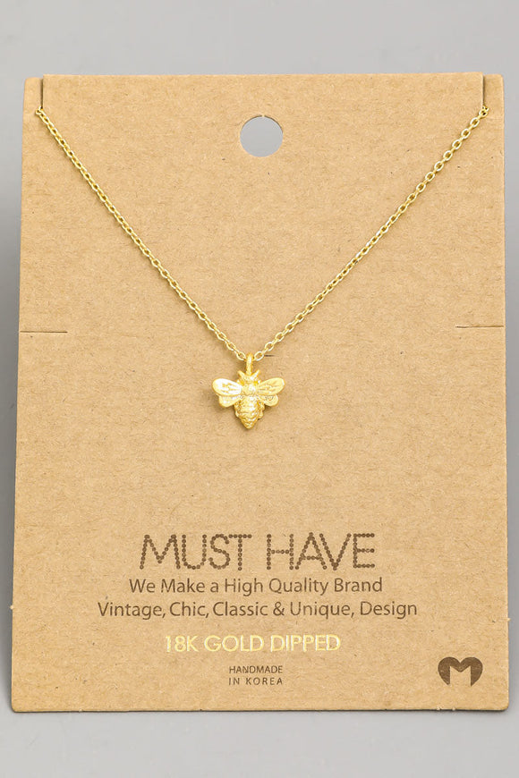 Must Have- Gold Queen Bee Necklace