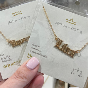 Sale Necklace- Zodiac