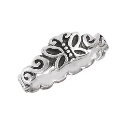 Sterling Silver Ring- Butterfly Band